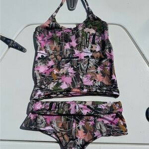 Handmade custom Camo Print Tankini Set